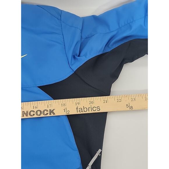 Nike Women's Medium Full Zip Blue Blue Black Running Jacket Zippered Pockets EUC - Picture 8 of 9